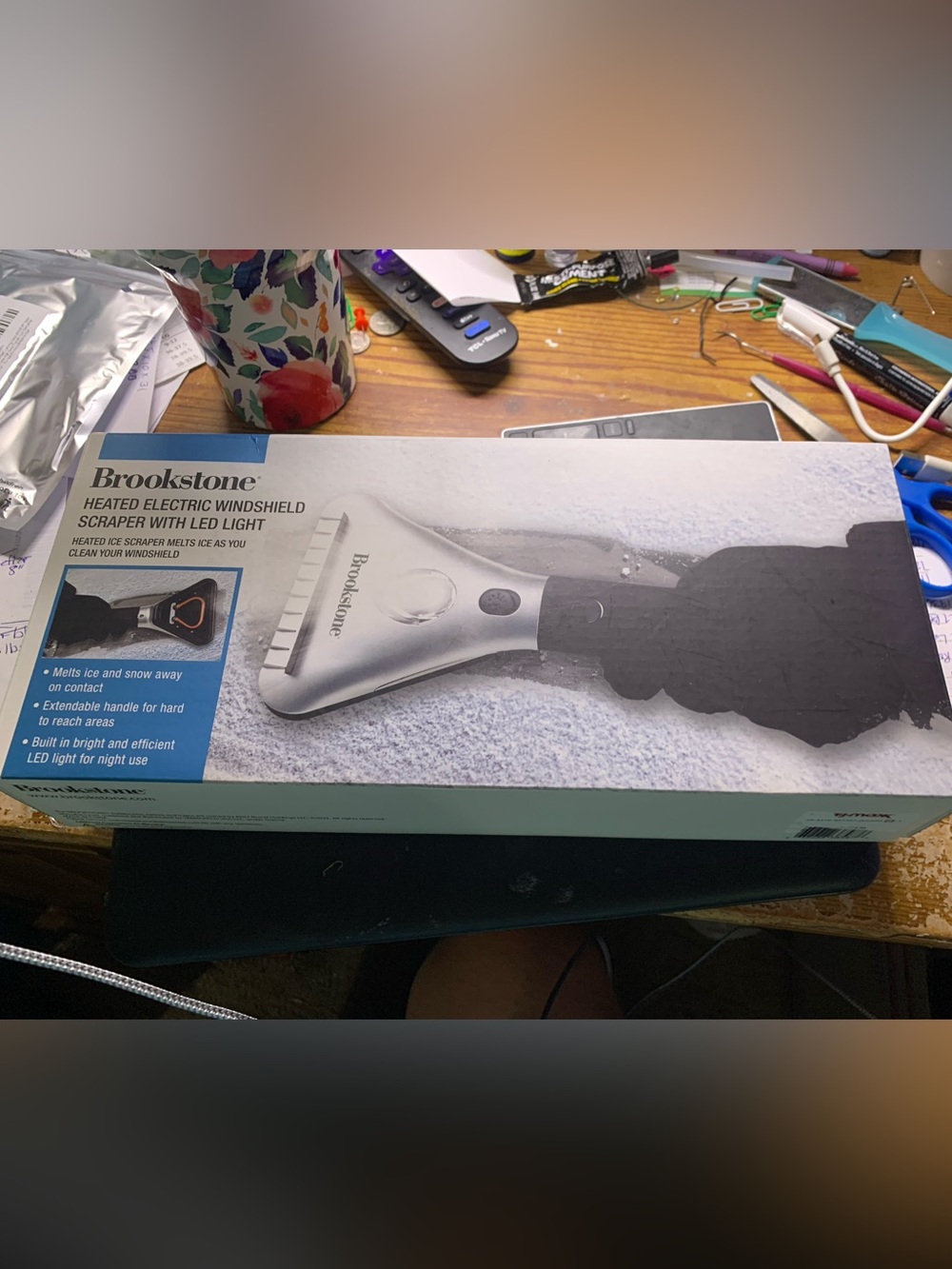 Brookstone Heated Electric Windshield Scraper With LED Light